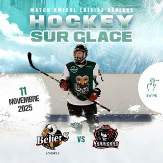 // Loisirs Sénior //

Notre équipe Sénior 2 jouera, le 11 novembre à 11h contre @leskorrigans22 .

RDV à la Patinoire du Scorff pour encourager nos Béliers !!

🆚 Les Korrigans de St Brieuc

📆 11 novembre 2025

⏰ 11h00

📍 Patinoire du Scorff

🎫 Entrée gratuite

#beliersdelanester #HockeyFrance