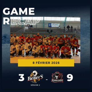 Ce dimanche 8 février nos séniors 2 affrontaient les Korrigans de Saint-Brieuc à la patinoire de Langueux.

Les Béliers se sont inclinés 9-3, malgré un superbe match et une belle intensité sur la glace. 🔥

📸 Retour en images sur la rencontre !