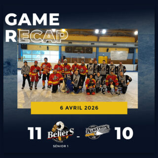 🔥 RÉCAP MATCH

Retour en images sur le match qui a eu lieu 06 avril à la patinoire du Scorff  et qui opposait les @albatrosdebrest_officiel  à l'équipe 1 des @beliersdelanester 🏒

Nos Béliers se sont imposés sur le score de 11 à 10 💥

Un match intense et riche en buts, avec du suspense jusqu’au bout !

👏 Bravo à l’équipe

#BeliersDeLanester #Hockey